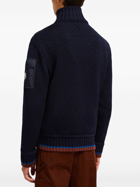 padded zip-up cardigan