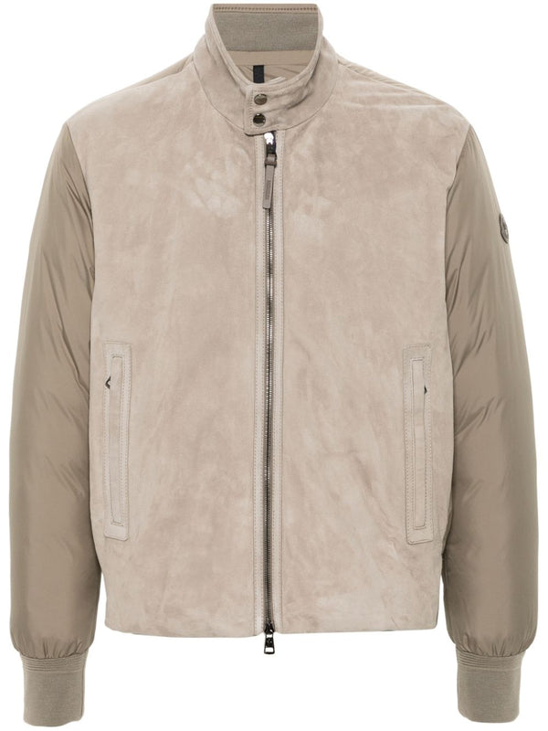 Lountere suede-panel puffer jacket
