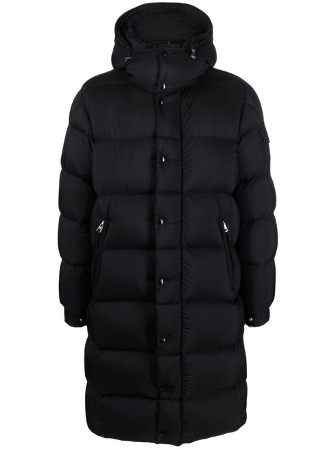 logo-patch padded coat