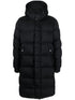 logo-patch padded coat