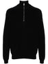 mock-neck zip-up jumper