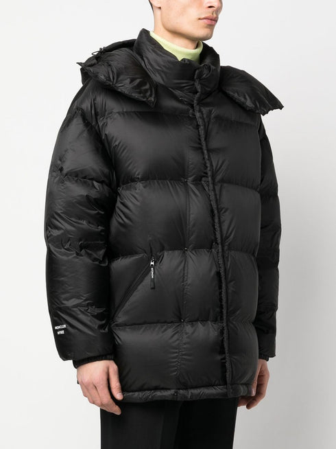 logo-patch padded coat