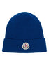 logo-patch ribbed-knit beanie