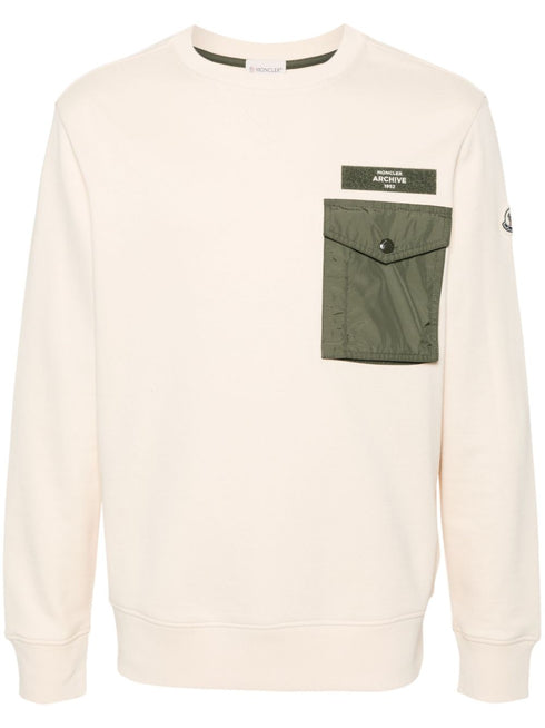 logo-patch cotton-blend sweatshirt
