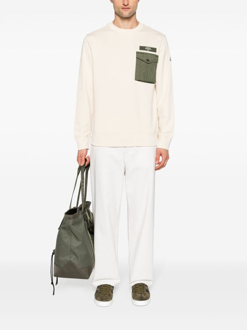 logo-patch cotton-blend sweatshirt