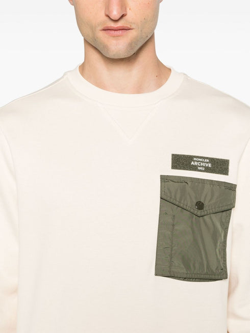 logo-patch cotton-blend sweatshirt