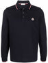 patch-detail long-sleeved polo shirt