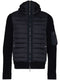 knit detail padded jacket