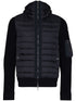 knit detail padded jacket