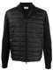 padded-panel knitted jacket