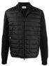 padded-panel knitted jacket