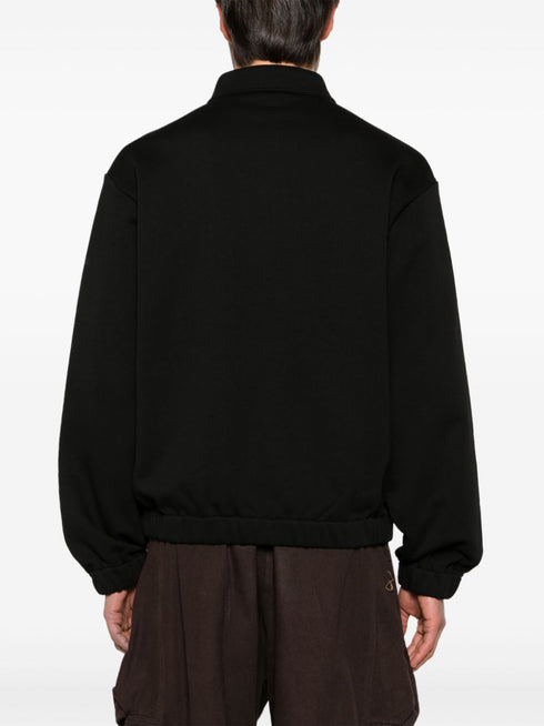 zip-up jersey cardigan