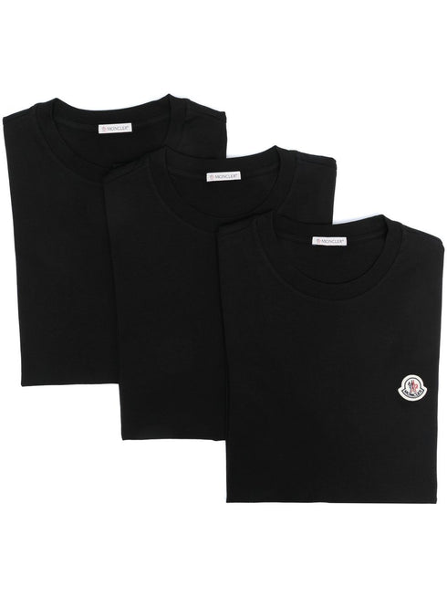logo-patch cotton T-shirt (pack of 3)