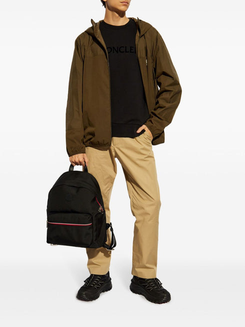 flocked-logo cotton sweatshirt