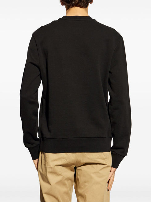 flocked-logo cotton sweatshirt