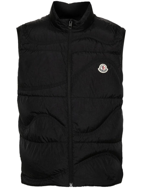 logo-patch padded gilet