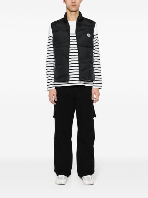 logo-patch padded gilet