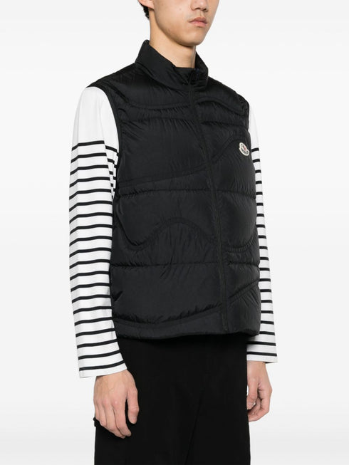 logo-patch padded gilet