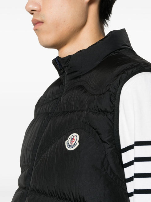 logo-patch padded gilet