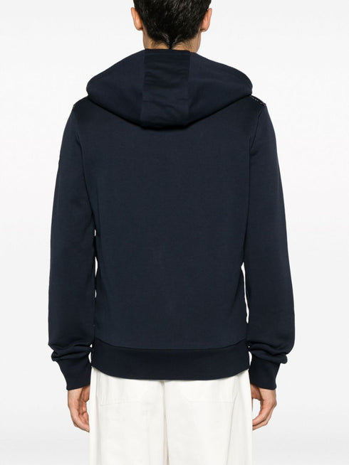 panelled padded cotton jacket