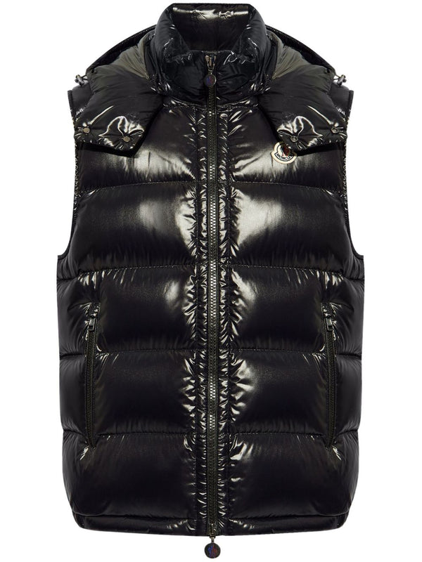 high-shine padded gilet