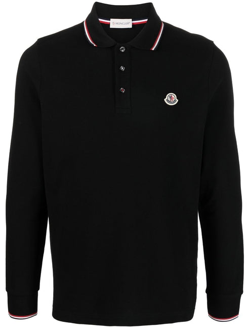 logo-patch polo shirt