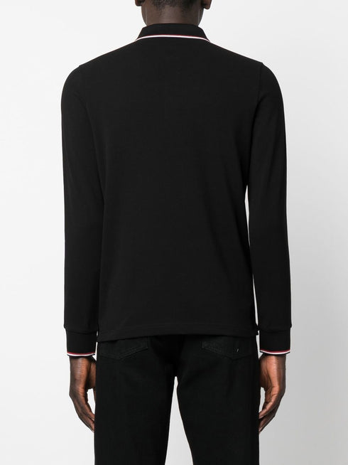 logo-patch polo shirt