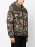 camouflage-print hooded puffer jacket