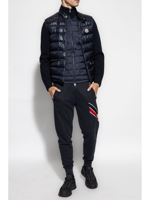 Gui logo-patch puffer gilet