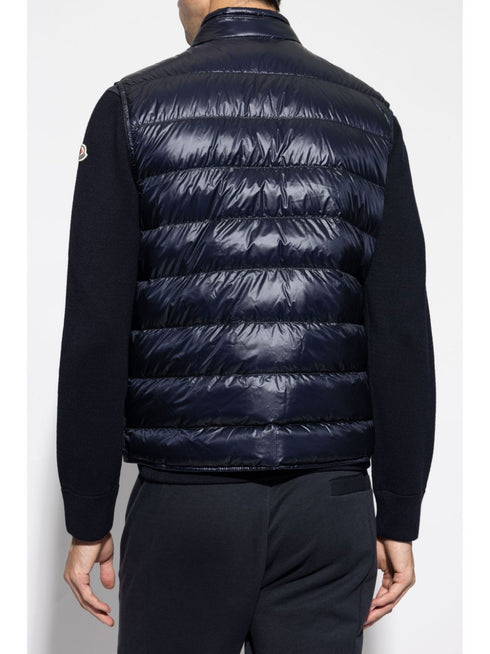 Gui logo-patch puffer gilet