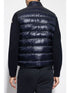 Gui logo-patch puffer gilet