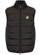 mock neck logo patch down gilet