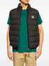 mock neck logo patch down gilet