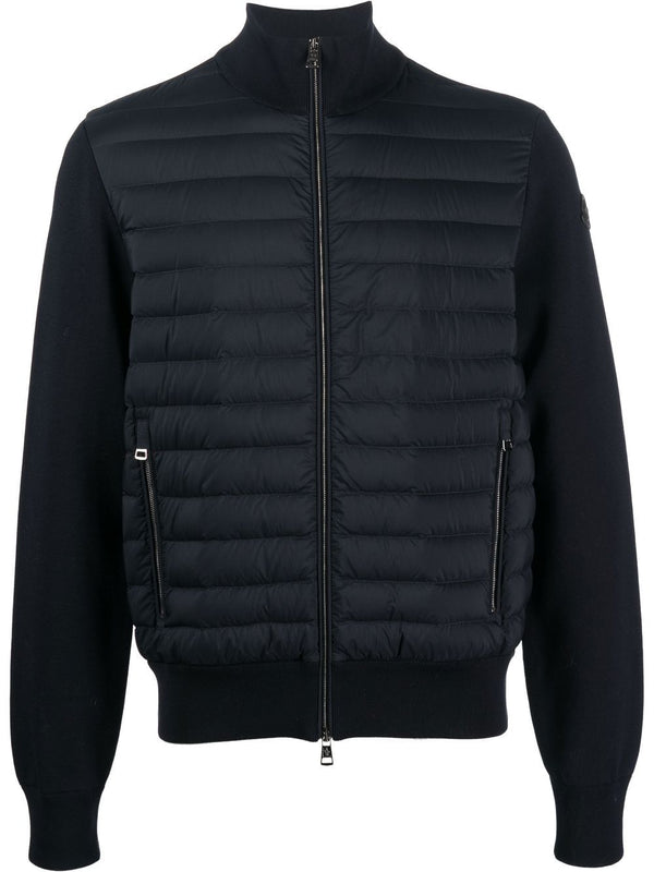 padded contrast-sleeve jacket