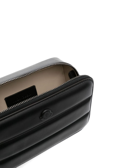 logo-appliqué leather messenger bag