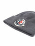 logo-patch wool beanie