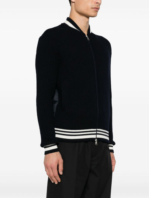 padded wool cardigan