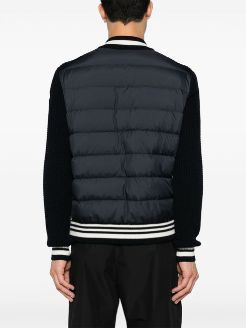 padded wool cardigan