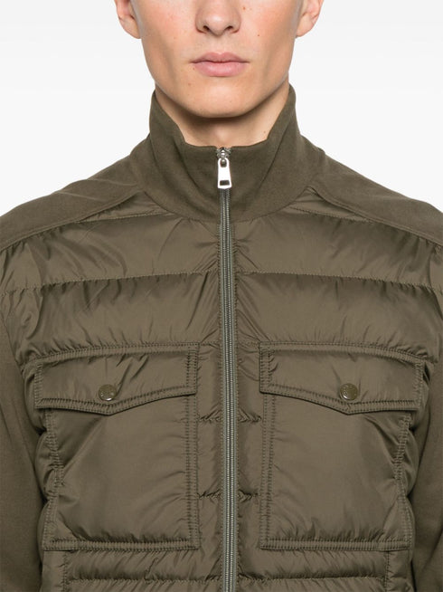 padded zip-up sweatshirt