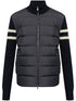 knitted-panels puffer jacket