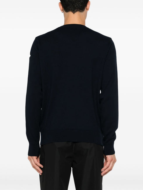 monogram-embroidered cotton jumper