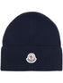 logo-patch cotton beanie