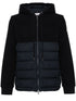 padded-panelled hooded jacket