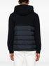 padded-panelled hooded jacket