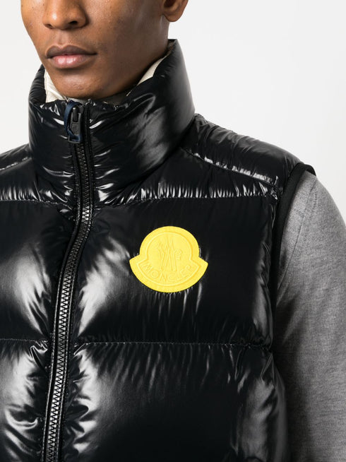 logo-patch padded gilet
