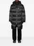 x Rick Owens strap-embellished hooded padded jacket