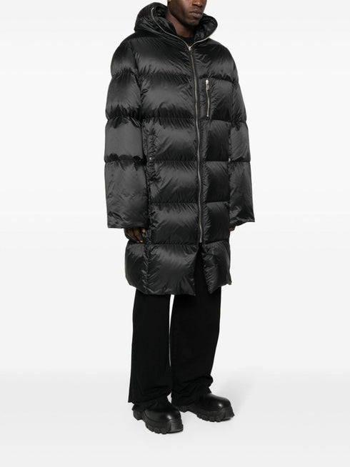 x Rick Owens strap-embellished hooded padded jacket