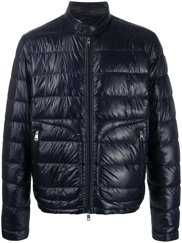 high-neck quilted jacket