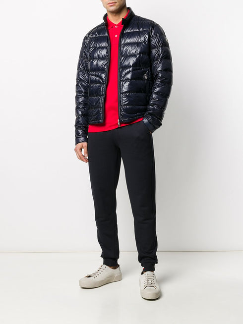 high-neck quilted jacket