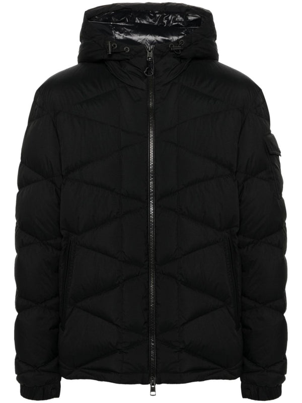 quilted hooded puffer jacket